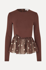 Stine Goya Asymmetrical Draped Top Top Artist Blurry Dots