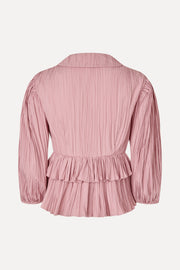Stine Goya Balloon Sleeve Tie Top Top Pink Nectar