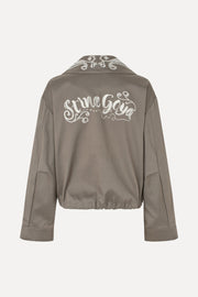 Stine Goya Blouson Eyelet Bomber Jacket Cherries On A Paisley