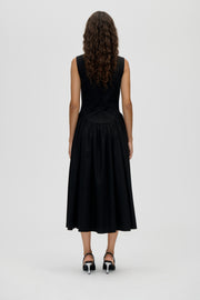 Stine Goya Casual Tank Midi Dress Dress Black