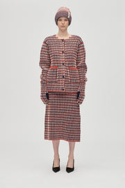 Stine Goya Chunky Rib Mittens Accessories Navy / Red / Cream