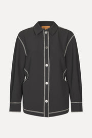 Stine Goya Circular Cut Out Adjustable Shirt Top Black