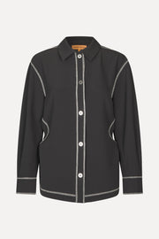 Stine Goya Circular Cut Out Adjustable Shirt Top Black