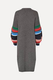 Stine Goya Crewneck Chunky Sleeve Dress Knit Chunky Stripes