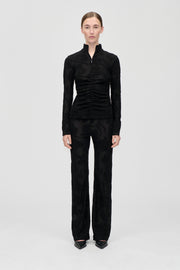 Stine Goya Elasticated Straight Long Pants Pants Black Petunias