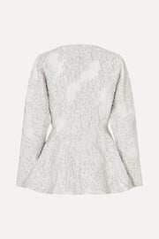 Stine Goya Flared Hem Zip-Up Top Top Stone Grey