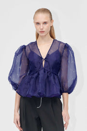 Stine Goya Long Sleeve Bow Top Top Ditzy Floral