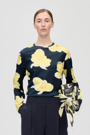 Stine Goya Long Sleeve T-Shirt Top Yellow Petunias