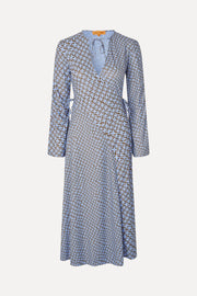 Stine Goya Long Sleeve Wrap Tie Dress Dress Graphic Weave