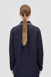 Stine Goya Pocket Oversized Shirt Top Parisian Night