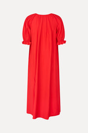 Stine Goya Puff Sleeve Detail Long Dress Dress Fiery Red