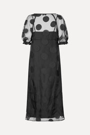 Stine Goya Puff Sleeve Long Dress Dress Dotted Black