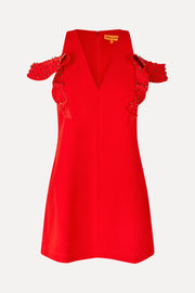 Stine Goya Ruffle Sleeve Mini Dress Dress Berry