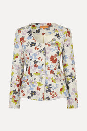 Stine Goya Scooped Neckline Tailored Jacket Jacket Skyfall Flowers