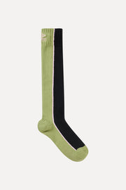 Stine Goya Soccer Camp Rib Socks Accessories Green And Black