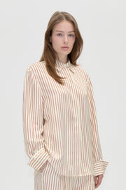 Stine Goya Turn-Up Oversized Shirt Top Symmetry In Cream