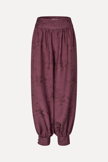 Stine Goya Balloon Pants With Hem Cuff Pants Bordeaux