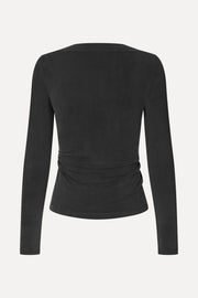 Stine Goya Boatneck Draped Top Top Black