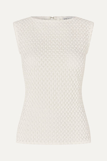 Stine Goya Boatneck Tank Top Top White Swan