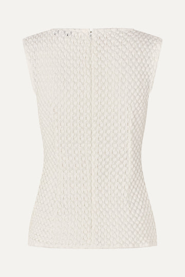 Stine Goya Boatneck Tank Top Top White Swan
