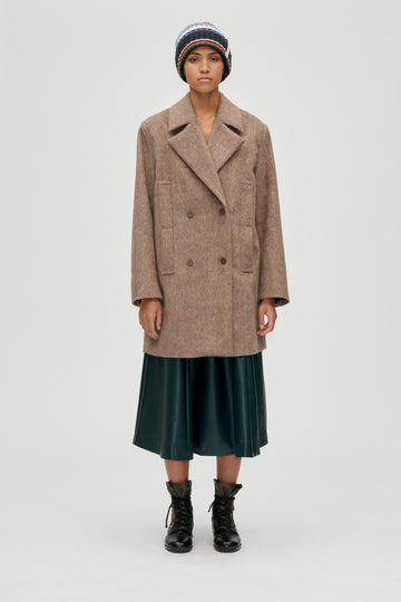 Stine Goya Coat Outerwear Fluffy Rhombus