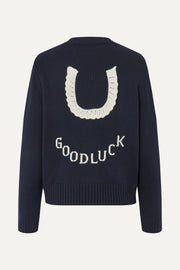 Stine Goya Crewneck Button-up Cardigan Knit Lucky Horse