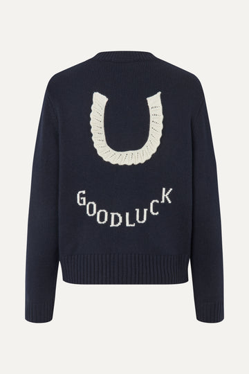 Stine Goya Crewneck Button-up Cardigan Knit Lucky Horse