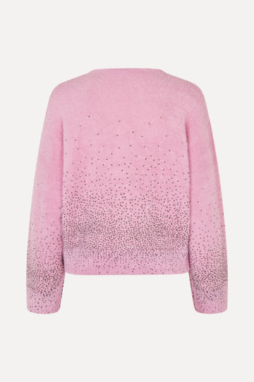 Stine Goya Crewneck Cardigan Knit Rose Blossom