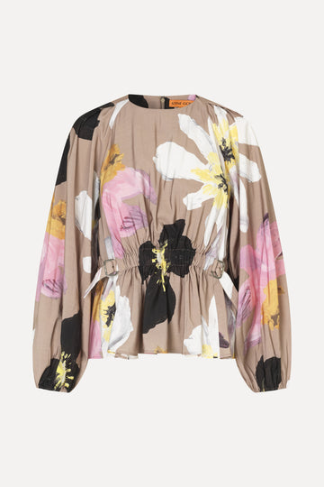 Stine Goya Double Buckle Raglan Top Top Wild Flowers