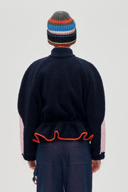 Stine Goya Dropped Shoulder Gathered Jacket Jacket Black Iris