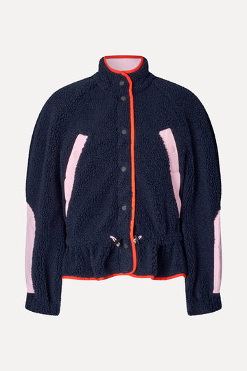 Stine Goya Dropped Shoulder Gathered Jacket Jacket Black Iris