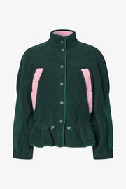 Stine Goya Dropped Shoulder Gathered Jacket Jacket Pine Green