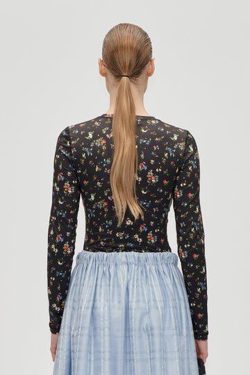 Stine Goya Elastic Long Sleeve Top Top Magnolia Garden