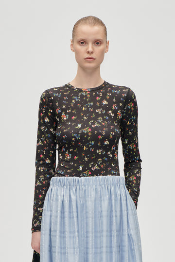 Stine Goya Elastic Long Sleeve Top Top Magnolia Garden