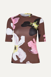 Stine Goya Elastic Short Sleeve T-Shirt Top Wild Flowers