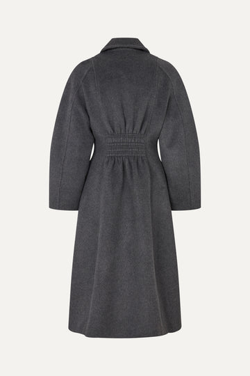 Stine Goya Elastic Waist Raglan Long Coat Outerwear Graphite