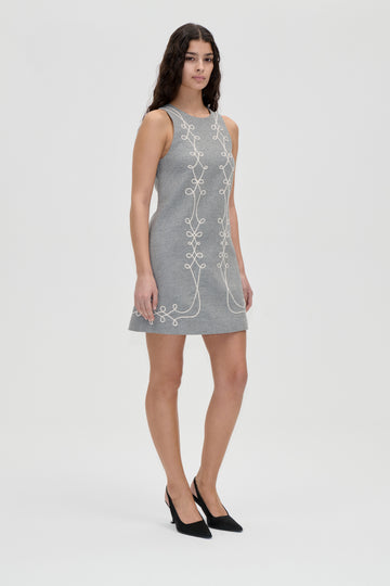 Stine Goya Embroidered Sleeveless Mini Dress Dress Tapered Embroidery Motif