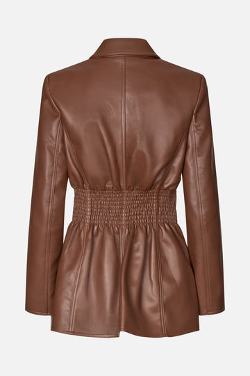 Stine Goya Fitted Single Breasted Jacket Outerwear Cocoa