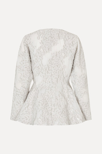 Stine Goya Flared Hem Zip-Up Top Top Stone Grey