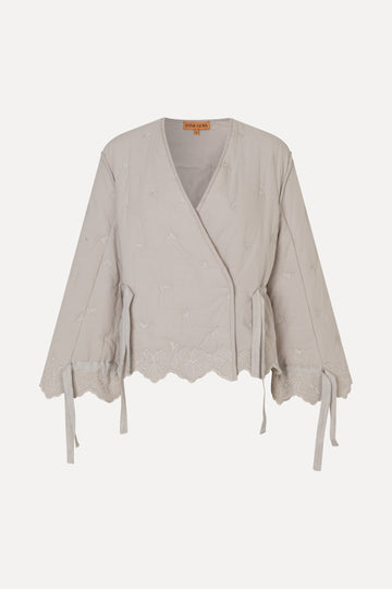 Stine Goya Gathered Tie Jacket Jacket Wild Quilted Flowers