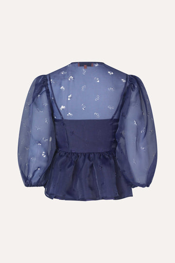 Stine Goya Long Sleeve Bow Top Top Ditzy Floral