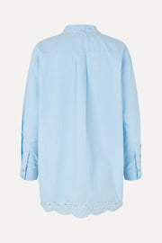 Stine Goya Long Sleeve Oversized Shirt Top Teapot Blue