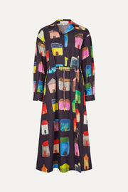 Stine Goya Long Sleeve Workwear Midi Dress Dress Refugios