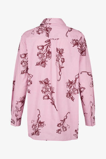 Stine Goya Loose Long Sleeve Shirt Top Rose On Rose