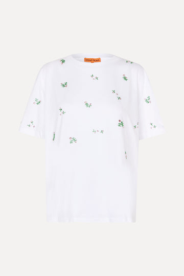 Stine Goya Oversize Short Sleeve T-Shirt Top Wild Flower Beads