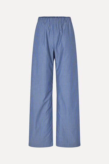 Stine Goya Pocket Elasticated Long Pants Pants Blue