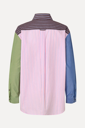 Stine Goya Pocket Oversized Shirt Top Multistripes Mix