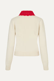 Stine Goya Polo Knit Knit Cream / Red
