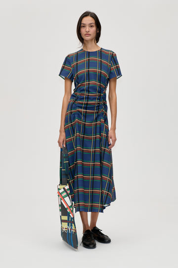 Stine Goya Short Sleeve Gathered Midi Dress Dress Crosschecks