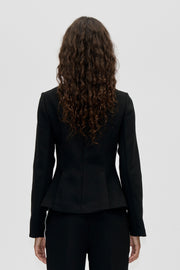 Stine Goya Square Neckline Tailored Jacket Jacket Black